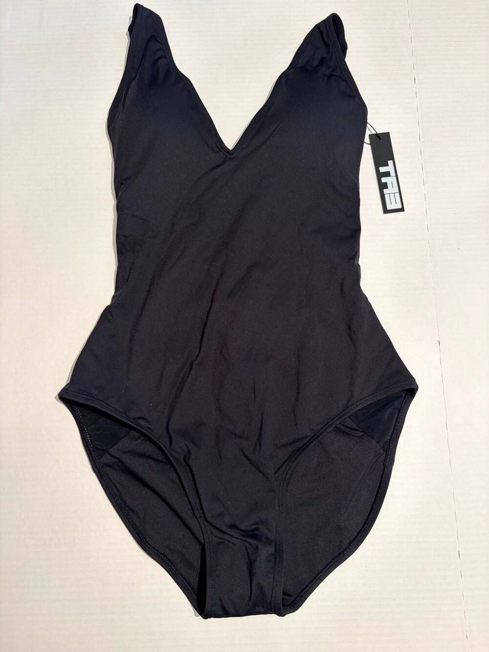TA3 Plungey Black One Piece Shapewear Swimsuit Size L Regular/Long